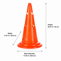 52cm Marker Cones, Flexible PE Cones for Sports Training, Football Accessories, Agility Training Equipment