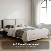 Upholstered foundation Frame Modern Chinese Design Upholstered Wood Frame Song period design sensibility Bedroom Furnishing for pairs, Adults, Apartment, Home