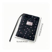 Patterned Cloth Book Sleeve Portable Book Cover with Bookmark Lightweight Soft for Readers, Students