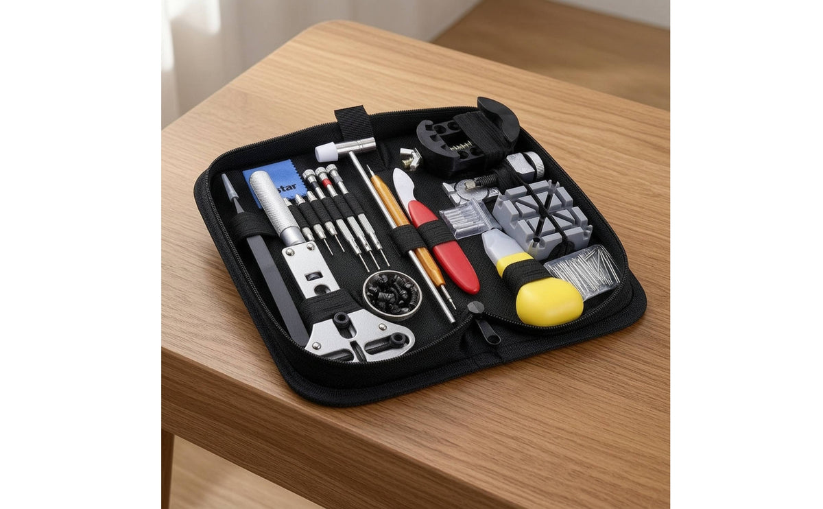 Watch Repair Tool Kit with Case Multi-Functional Watch Repair Kit Professional-Grade for Hobbyists, Beginners