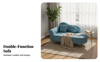 Space-Saving Storage Chaise Lounge Multifunctional Design Chaise with Storage Upholstered Cushion Household Seating Long-Lasting Construction for Apartment Dwellers, Small Business Owners, Homeowners, Boutique, Bedroom, Living Room, Office
