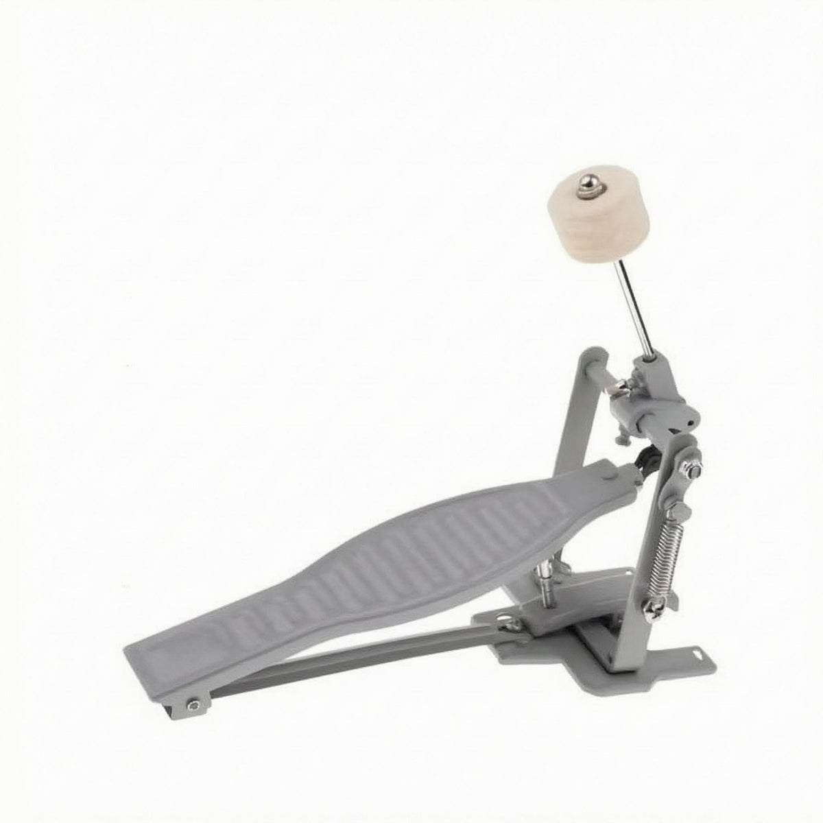 Ribbed Single Bass Drum Pedal Coil-Driven-Loaded Bass Drum Pedal Low-Profile Musical Instrument Part Felt Beater