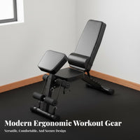 Foldable Dumbbell Bench Heavy-Duty Steel Frame Multi-Functional Exercise Bench Comfortable Thick Padding Strength Training Equipment for Bodybuilders