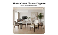 Modern Chinese & design Upholstered Side Chair hardwood Wood Frame Highrear Side Chair Indoor Furniture for Restaurant Owners, Interior Designers, householders, Hotel, teahouse House, Dining Room, Cafe