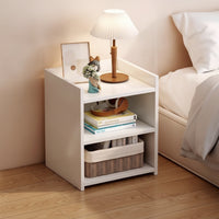 Bedside Cabinet with Shelves Space-Saving Nightstand with Shelves Compact Bedside Table for Bedroom, Small Areas