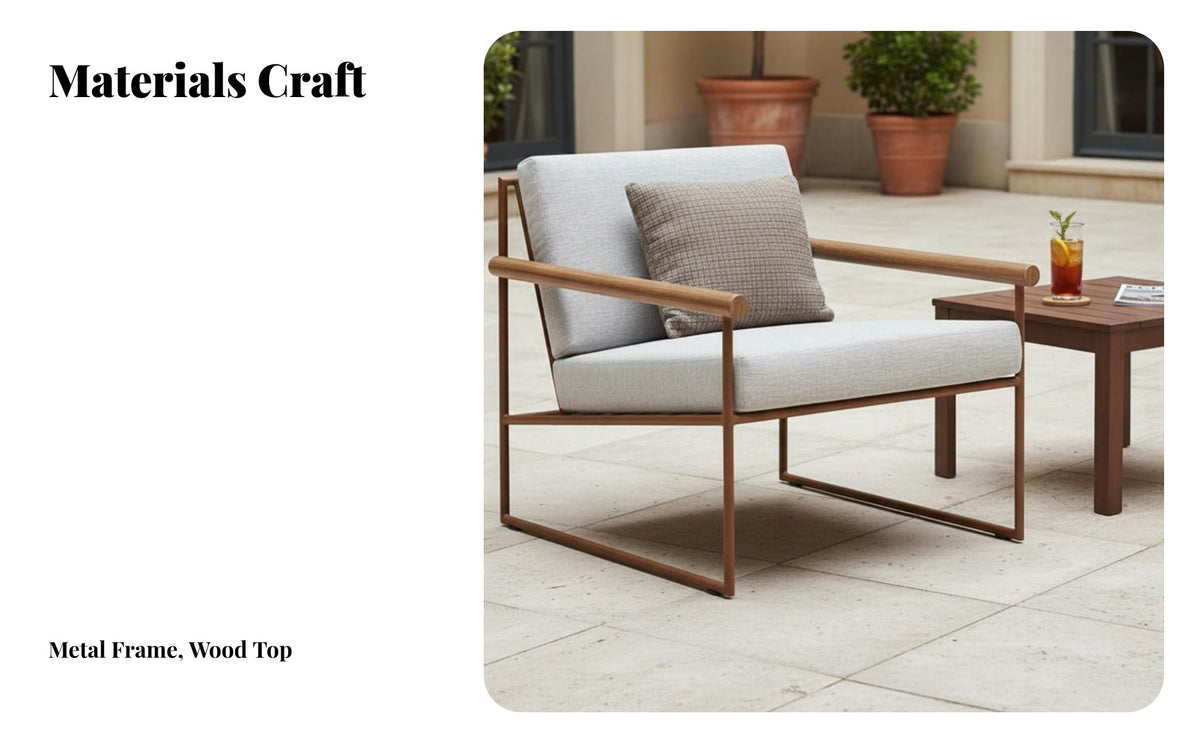 4 Pieces Weather-Resistant 4-Piece Patio Seating Group Modern Design Outdoor Furniture Low Maintenance Garden Sofa Set Thick pads for Hotel Owners, Party Hosts, Terrace, Courtyard, rearyard, Balcony