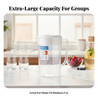 High Temperature Resistant Plastic Pitcher with Lid Easy to Clean Cold Water Kettle with Lid Long-Lasting for Families, Kitchen, Parties