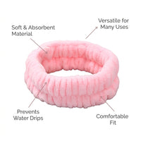 Adjustable Headband for Face Washing and Makeup Application, Unisex Skincare Routine Band, Soft Wrist Accessory for Women, Comfortable Elastic Design