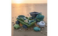 Beach Sand Toy Cart with Tools Children's Sand Cart Beach Wagon Toy Set Rectangular Tray Long Handle for Sandbox