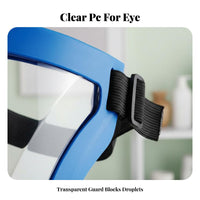 Full Face Protection Guard Clear Visual Field Water-Resistant Face Guard Dustproof Transparent Guarding Visor for Lab Work, Outdoor, Grinding