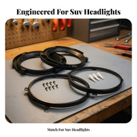 Smooth Finish 7-Inch Headlight Bracket Direct Replacement Headlight Retaining Collar Waterproof Vehicle Part Adjustable Tilt
