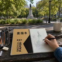 Bamboo Sketchbook for Artists, A4/8K/16K Thick Professional Smooth Drawing Paper Pad, 30 Sheets