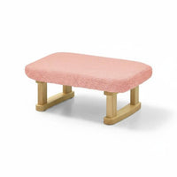 Space-Saving Design Upholstered Ottoman Comfortable Padded Seat Upholstered Low Stool Multifunctional Footrest adaptable for awayice Workers, Students, Seniors, Under Desk, Living Room, Bedroom, Entryway