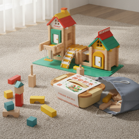 Luban Tenon and Mortise Wooden Building Blocks for Kids, Educational Montessori Toy Gift