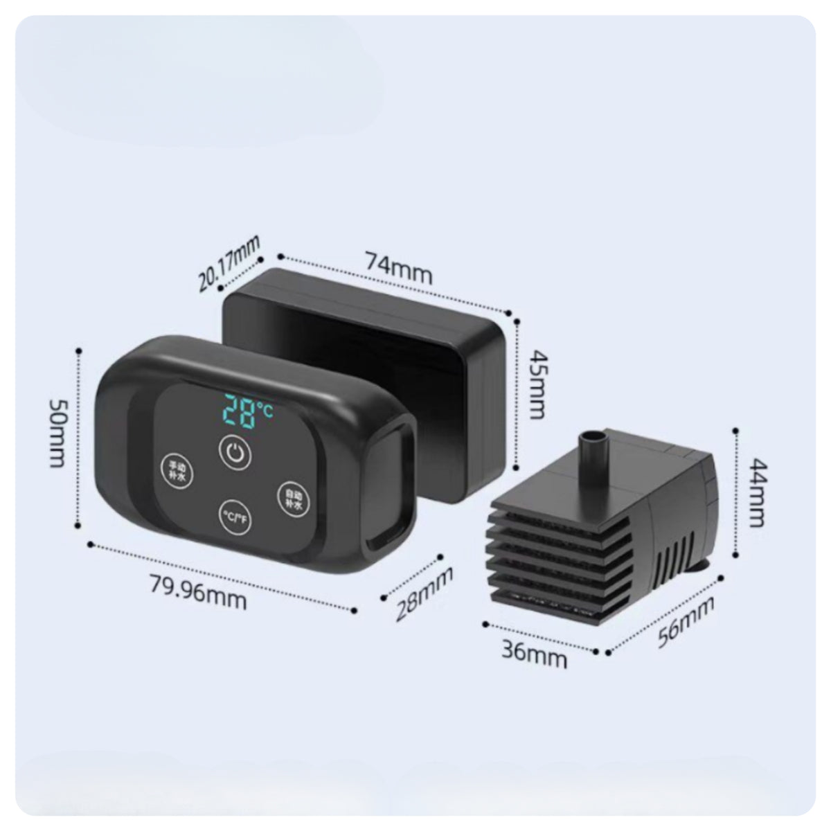 Automatic Water Refiller with Temperature Display Auto Refill System 12V Aquarium Water Level Controller for Aquarists