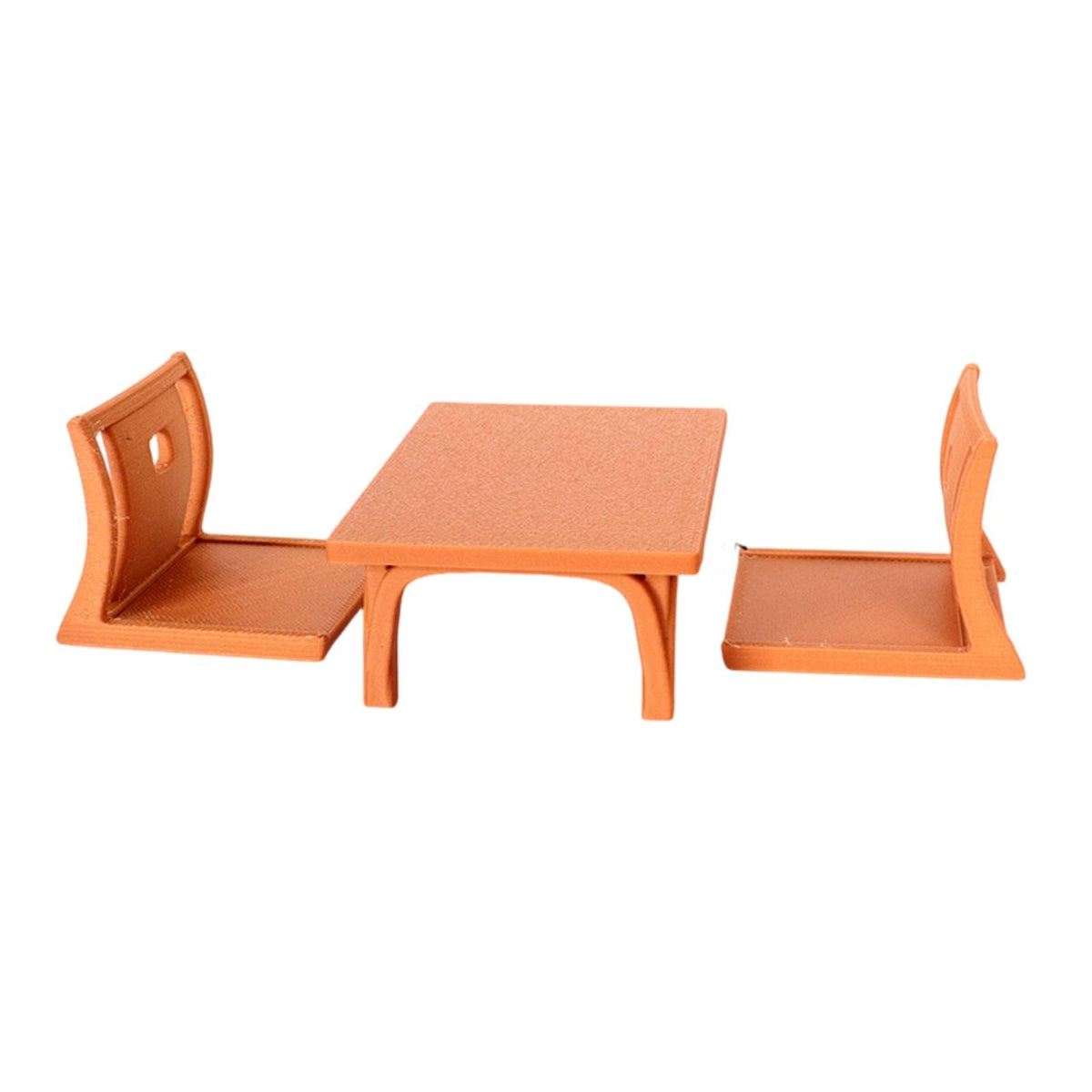 3 Pieces Dollhouse Furniture with Table and Chairs Compact Dollhouse Table and Chair Set Unique for Hobbyists, Collectors