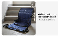 Reduces Caregiver Strain Foldable Transport Stretcher Long-Lasting Construction Patient Lift Carrier with Handles Multifunctional Elderly Transport Cushion Safety Straps for Disabled People, Patients, Caregivers, Stairs, Home Care, Hospital