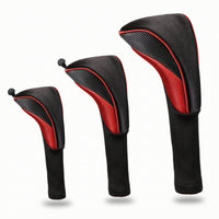 3 Pieces Long-Lasting Golf Club Head Covers Breathable Golf Headcovers with Knit Shaft Thick Wood Headcovers Lightweight for Golfers