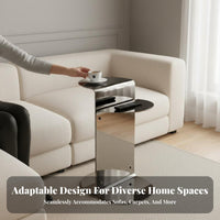 2 Pieces Movable Round Pedestal Table Minimalist design Round Pedestal Table Set High-Low Combination Household Furniture Sturdy Craftsmanship for Modern Decor lovers, Interior Designers, Homeowners, Beside a Sofa, Living Room, Bedroom, Entryway