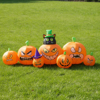 Outdoor Inflatable Pumpkin with Black Cat Long-Lasting Inflatable Black Cat and Pumpkin Decoration Easy to Use Inflate Yard Decoration Lighted for Lawn