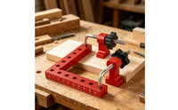 Aluminum Alloy 90 Degree Corner Clamp High Precision 90 Degree Positioning Square Right Angle Clamping Jig Rust-Proof for Carpenters, Woodworkers, DIY Enthusiasts, Cabinet Making, Furniture Building