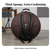 Steel Drum Hard Shell Case Shock-Absorbing Steel Drum Backpack Thickened Padding Padded Drum Backpack for Adults, Drummers, Storage, Performance