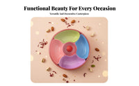 Easy to Clean Rotating Candy and Nut Dish Multi-Purpose Rotating Snack Tray with Lid Elegant Design for Party Hosts, Holiday Gatherings