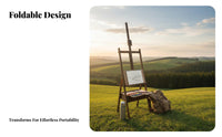 Wooden Drawer Easel Tabletop or Floor Standing Foldable Artist Easel Solid Beech Wood Sketching Display Stand for Artists, Adults, Outdoors, Classroom
