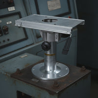 Metal Aluminum Alloy Pedestal Heavy Duty Mounting Plate with Base Weighted Adjustable Support Column for Installers, Fabricators, Industrial Installation, Workshop
