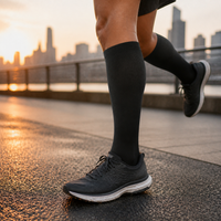 200-Needle Nylon Compression Socks for Sports, Strong Pressure Calf Support, Elastic Compression Stockings