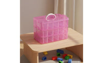 3-Layer Storage Box Multipurpose Transparent Organizer Box Stacked Design Portable Craft Organizer for Bedroom