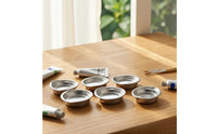 6 Pieces Mini Paint Palette Cups Compact Paint Cups with Pouring Lip Portable Dish Easy to Clean for Artists