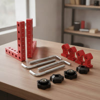 6 Pieces Woodworking Corner Clamp Hand-Tightening Right Angle Clamp Clamping Square Perforated Tool Sturdy for Woodworkers