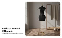 Long-Lasting Construction Curvy Mannequin Display Stable Base Curvy Body Form Hourglass Figure Display Stand for Boutique Owners, Fashion Designers, Online Sellers, Showroom, Photo Studio, Craft Fair, Bedroom