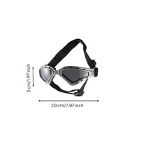Tinted Lenses Triangular Dog Goggles Curved-Front Shape Dog Goggles Ventilated Frame Pet Gear Adjustable Strap for Outdoor