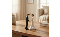 Wedding Cake Topper with Bride and Groom Western-Style Wedding Cake Topper Sophisticated Bride and Groom Figurine for Brides
