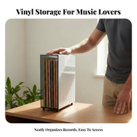 Acrylic Vinyl Stand High Clarity LP Display Holder Holds 25 Records