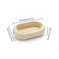 Oval Cat Scratcher Bed Soft Scratching Board Comfortable for Small Pets