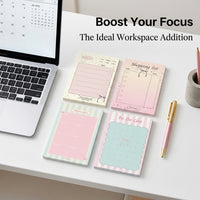 A7-sized Tear Off Notepad Candy Color Memo Pad for Note Taking and Studying, Small Scratch Paper for Students and Teens, Extra Thick Sheets