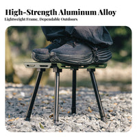 Foldable Adjustable Height Camp Stool Collapsible Design Camping Seat Lightweight Portable Seating Quick Setup for Anglers, Campers, Travelers, Catch Ing, Travel, Backpacking, Hiking