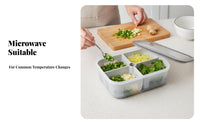4 Pieces Soft-Bottom Freezer container Airtight closure Food meal freezer trayp Box adaptable