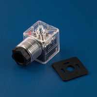 Clear Plastic Transparent Solenoid Valve Plug Screw-Fastened Plug with Indicator Light