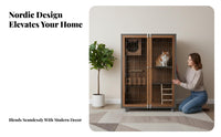 Wooden Cat Villa spacious Large Space Multi-Level Cat Villa Luxury Design Pet Furniture for Indoors, Living Room, Bedroom