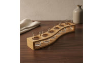 Polished Finish Liquor Glass Holder Long-Lasting Construction Bamboo Liquor Glass Display Multi-Purpose Liquor Cup Display Stand Lightweight and Portable for Home Bar Enthusiasts, Bartenders, Party Hosts, Tasting Events, Restaurant