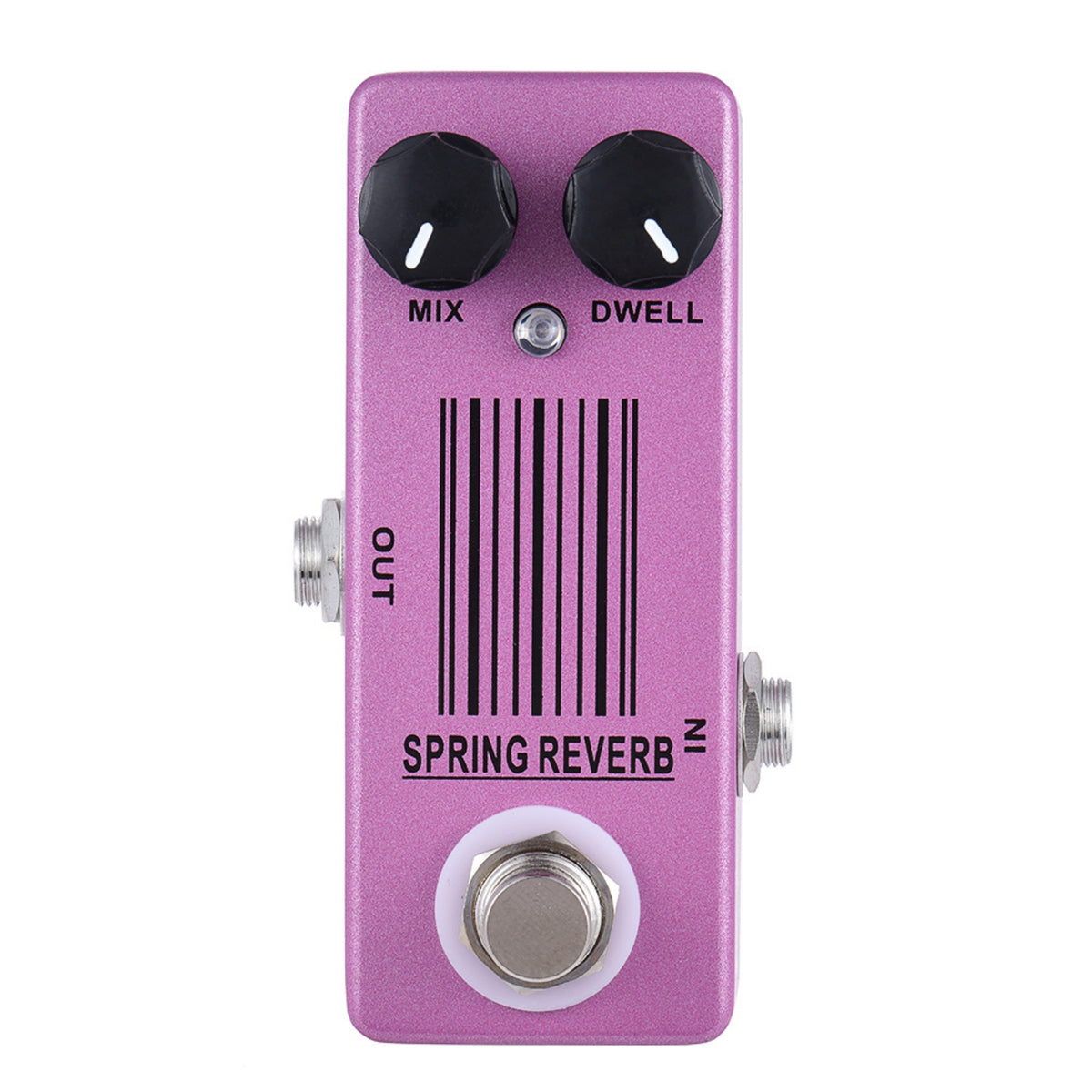 Compact Spring Reverb Pedal Mini Spring Reverb Effect Pedal Shiny Music Gear Metal for Guitarists, Pedalboard, Live Stage, Studio