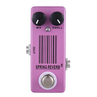 Compact Spring Reverb Pedal Mini Spring Reverb Effect Pedal Shiny Music Gear Metal for Guitarists, Pedalboard, Live Stage, Studio