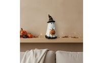 Pumpkin Ghost Figurine Spooky Pumpkin Ghost Statue Tabletop Ornament Whimsical Playful for Decorators, Tiered Tray, Mantel