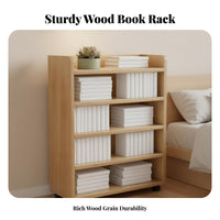 Multi-Layer Storage 5-Tier Mobile Bookcase Space-Saving Mobile Shelving Mobile Shelving Unit Large Capacity Bookshelf Sturdy and Stable for Students, Home Awayice Users, Teachers, Study Room, Dorm, Bedroom, Classroom