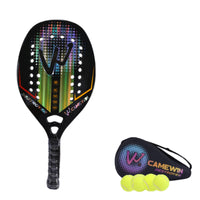 EVA Core Beach Tennis Racquet with Storage Bag Perforated Beach Tennis Racket with Bag Shock-Absorbing Non-Slip for Training