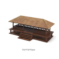 Handmade Gift 1:72 Scale Stilt House Model Natural Wood Material Southeast Asian Pavilion Assembly Kit Educational DIY Wooden House Model Customizable Surface for Hobbyists